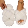 Cross-border bestseller: Women's autumn and winter anti-slip indoor thick-soled plush moon-shaped cotton slippers Item Picture